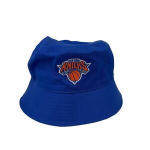 Knicks NBA Basketball Coinbase Bright Blue Bucket Hat Sports Memorabilia Crypto